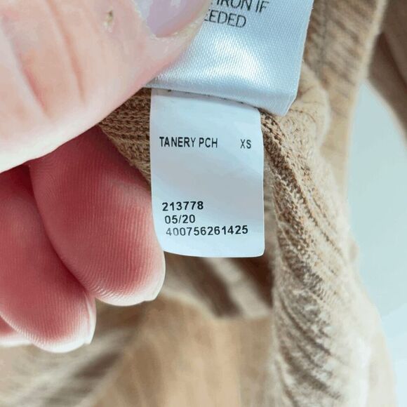 SO Woman's Size XS Button Up Sweater in Tannery Peach - Picture 3 of 5